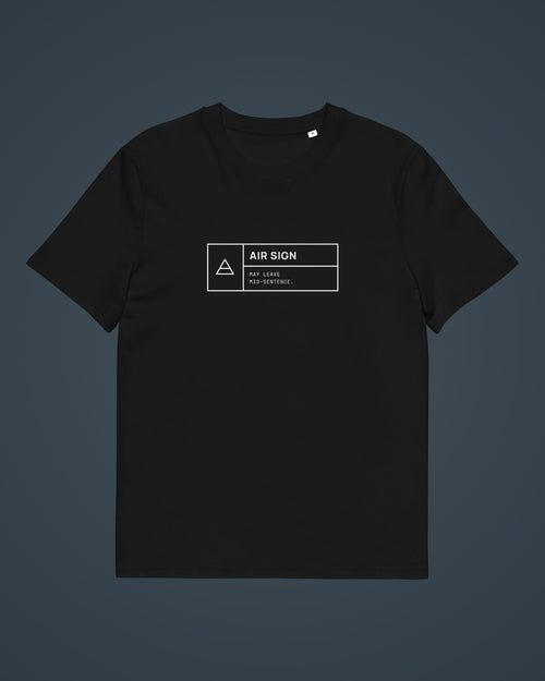 Air Sign — Cosmic Clichés Tee in Black