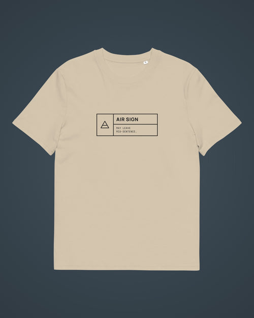 Air Sign — Cosmic Clichés Tee in Desert Dust